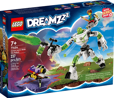 Vão ter duas opções possíveis de construção Dreamzzz: podem optar por equipar o robô, Z-Blob, com detonadores nas mãos e ombros ou um jetpack e um capacete. Adquira outros sets da série!