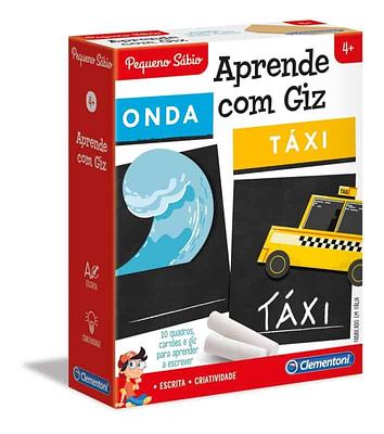 Este jogo de gizes e quadros de ardósia é uma maneira eficaz de aprender a escrever de maneira fácil e divertida. Ajuda também a expandir o vocabulário das crianças que o jogam.