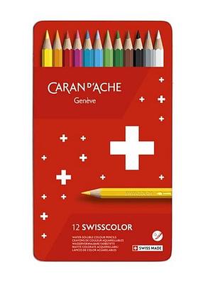 SWISSCOLOR CARAND'ACHE LAPIS COR CX METÁLICA C/12