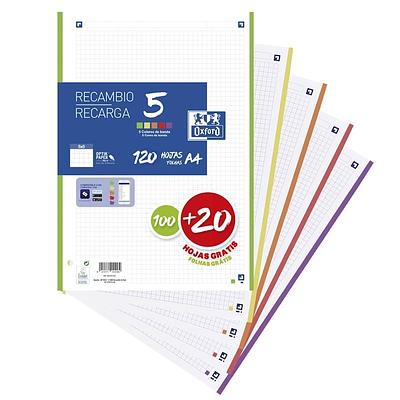 RECARGA OXFORD A4 100+20F 5X5 QUADRICULADO
