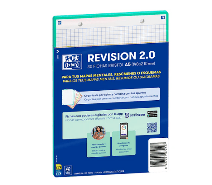 FICHAS DE REVISÃO 2.0 OXFORD A5 2T 30F 5X5 VERDE