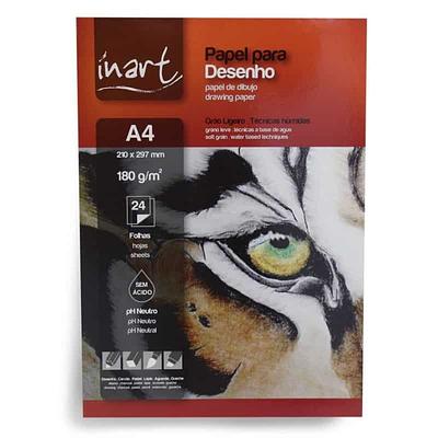BLOCO DESENHO INART 180G A4 24 FOLHAS