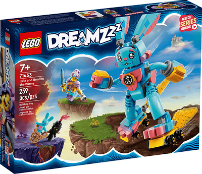 Repleto de detalhes divertidos, este set é perfeito para fãs da série de TV DREAMZzz™. Com este Set vão ter duas vezes mais brincadeira e diversão: podem construir o Bunchu em patins ou abelha.