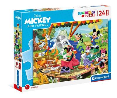 O Puzzle Maxi 24 pçs, Mickey and Friends com 24 peças da Clementoni serve para entreter as crianças em cada escalão de idade, ajudando-as a adquirirem capacidades de observação e de trabalhos manuais.
