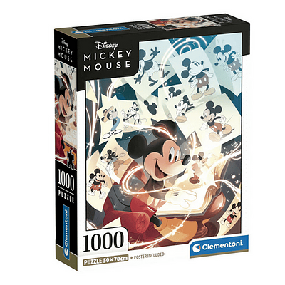 Puzzle 100 peças, D100, rato Miquey. Detalhes do produto: 1x puzzle de 1000 peças, 1x poster, dimensão do puzzle é 50 x 70 cm