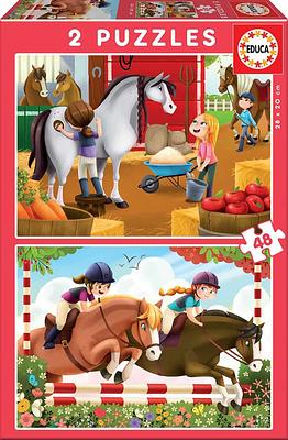 Estes 2 puzzles são compostos por grandes peças, perfeitamente acabadas para que o manuseamento pelas crianças seja simples e seguro.nn