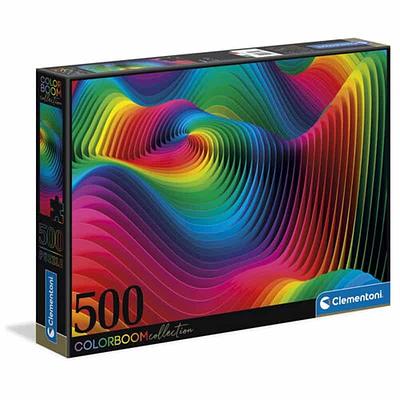 Coleção COLORBOOM - 500 peças - CLEMENTONInnColorboom Waves / OndasnnTamanho aprox. montado: 36cm x 49cmnnTamanho caixa 34,5 x 26 x 4,6cm