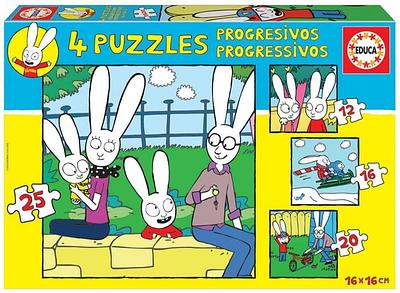 Surpreenda os pequenos com quatro novos desafios sob a forma de puzzles, mostrando o bom velho Simon e a sua família em circunstâncias diferentes.